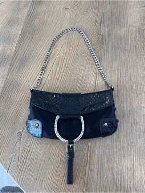 Dolce & Gabbana black python mini bag